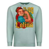 Seafoam hundred percent latina strong woman Premium Sweatshirt - Jasminsmagicworld