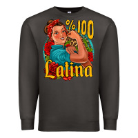 Smoke hundred percent latina strong woman Premium Sweatshirt - Jasminsmagicworld