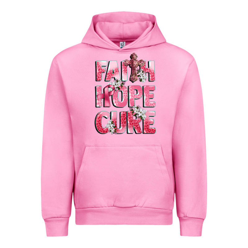 Faith Hope Cure Breast Cancer Urban Hoodie by CowGirlArtShop | Teevron