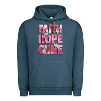 Pigment Midnight Navy faith hope cure breast cancer Urban Hoodie - CowGirlArtShop