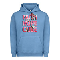 Pigment Pebble Blue faith hope cure breast cancer Urban Hoodie - CowGirlArtShop