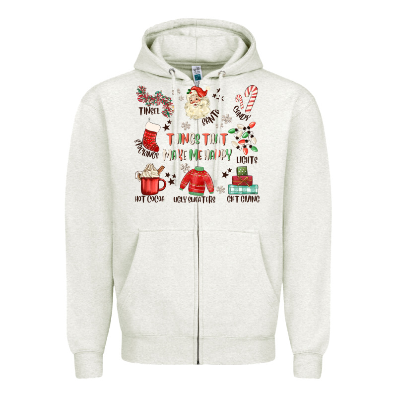 Thing That Make Me Happy Zipper Hoodie by MaliasSmallBusiness | Teevron