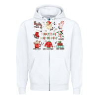 White thing that make me happy Zipper Hoodie - MaliasSmallBusiness