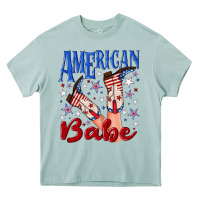 Arona American babe 4th july Heavy Core Tee - texasbilliewilder