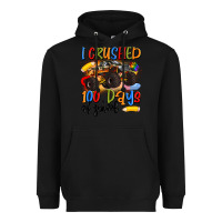 Black i crushed 100 days of school Heavyweight Hoodie - Artiststas