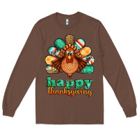 Chestnut happy thanksgiving turkey Long Sleeve Tee - Jasminsmagicworld