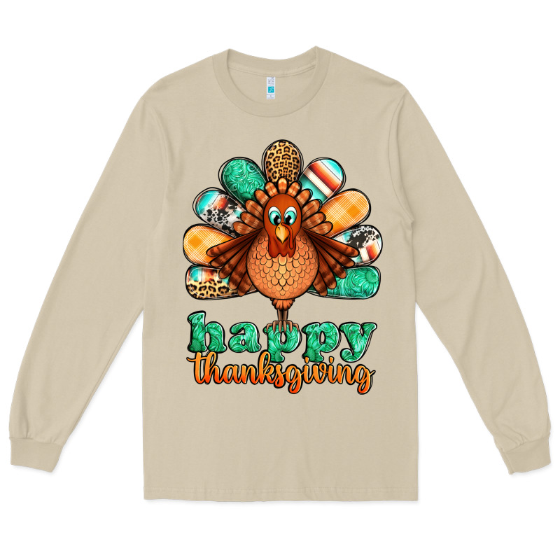 Happy Thanksgiving Turkey Long Sleeve Tee by Jasminsmagicworld | Teevron