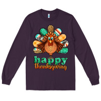 Plum happy thanksgiving turkey Long Sleeve Tee - Jasminsmagicworld