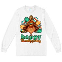 White happy thanksgiving turkey Long Sleeve Tee - Jasminsmagicworld