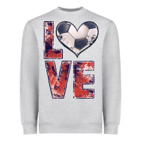 Heather Grey soccer love Heavyweight Sweatshirt - JahusDesignShop