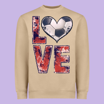 Soccer Love Heavyweight Sweatshirt Designed By Jahusdesignshop