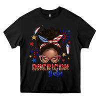 Black American babe afro messy bun Heavy Core Tee - texasbilliewilder