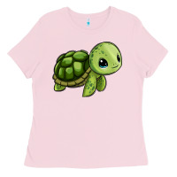 Bubblegum Pink cute turtle Ladies Tee - Zillion Design Studio