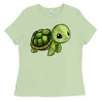 Matcha cute turtle Ladies Tee - Zillion Design Studio