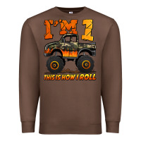 Chestnut i'm one this is how i roll monster truck birthday Premium Sweatshirt - Jasminsmagicworld
