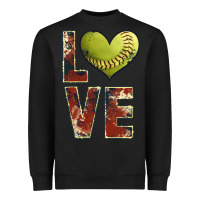 Black softball love Heavyweight Sweatshirt - JahusDesignShop