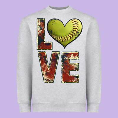 Softball Love Heavyweight Sweatshirt Designed By Jahusdesignshop