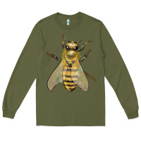 Army Green Bee Long Sleeve Tee - LillyAllenDesigns