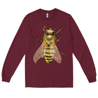 Burgundy Bee Long Sleeve Tee - LillyAllenDesigns