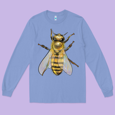 Bee Long Sleeve Tee Designed By Lillyallendesigns