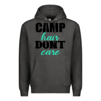Charcoal Heather Camp Hair Don't Care Black Premium Hoodie - Bettercallsaul