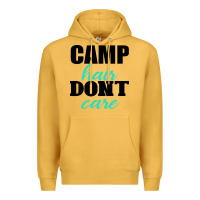 Camp Hair Don't Care Black Premium Hoodie | Teevron