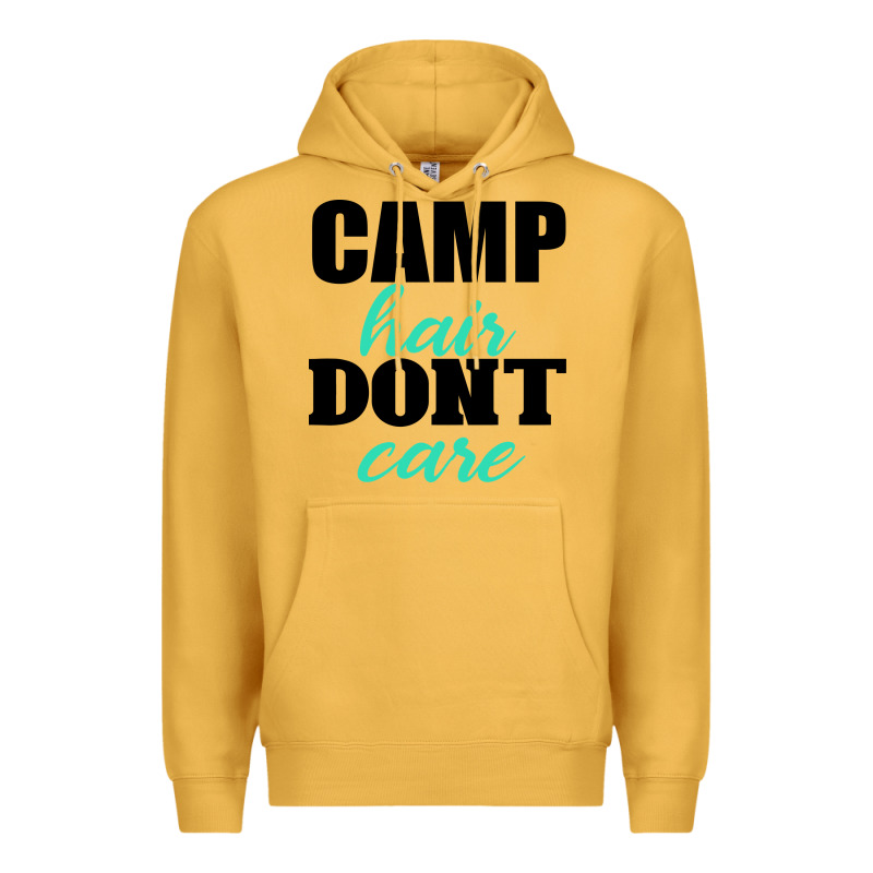 Camp Hair Don't Care Black Premium Hoodie by Bettercallsaul | Teevron
