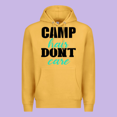 Camp Hair Don't Care Black Premium Hoodie Designed By Bettercallsaul