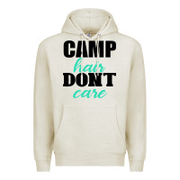 Oatmeal Heather Camp Hair Don't Care Black Premium Hoodie - Bettercallsaul