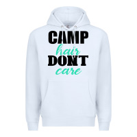 White Camp Hair Don't Care Black Premium Hoodie - Bettercallsaul