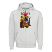 Dove Grey actin up malias Zipper Hoodie - MaliasSmallBusiness
