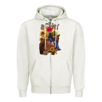Oatmeal Heather actin up malias Zipper Hoodie - MaliasSmallBusiness