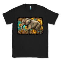 Black western sunflowers elephant Classic Tee - LillyAllenDesigns