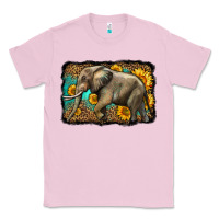 Bubblegum Pink western sunflowers elephant Classic Tee - LillyAllenDesigns