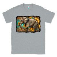 Heather Grey western sunflowers elephant Classic Tee - LillyAllenDesigns