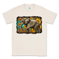 Natural western sunflowers elephant Classic Tee - LillyAllenDesigns