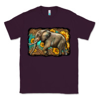 Plum western sunflowers elephant Classic Tee - LillyAllenDesigns