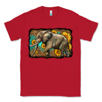 Red western sunflowers elephant Classic Tee - LillyAllenDesigns