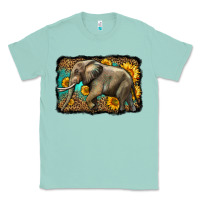Seafoam western sunflowers elephant Classic Tee - LillyAllenDesigns