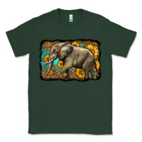 Sports Green western sunflowers elephant Classic Tee - LillyAllenDesigns