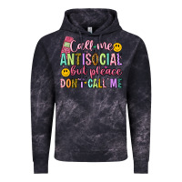 Cloud Black call me antisocial but please don't call me Vintage Hoodie - Artiststas