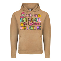Call Me Antisocial But Please Don't Call Me Vintage Hoodie | Teevron