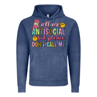 Vintage Denim call me antisocial but please don't call me Vintage Hoodie - Artiststas