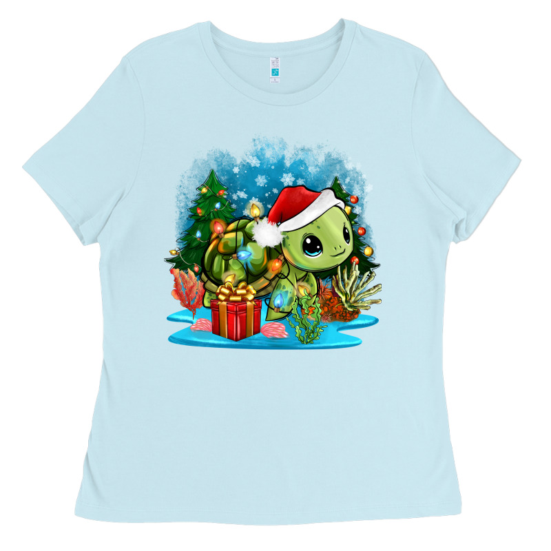 Christmas Turtle Ladies Tee by Zillion Design Studio | Teevron