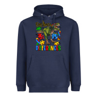 Navy embrace differences Heavyweight Hoodie - Artiststas