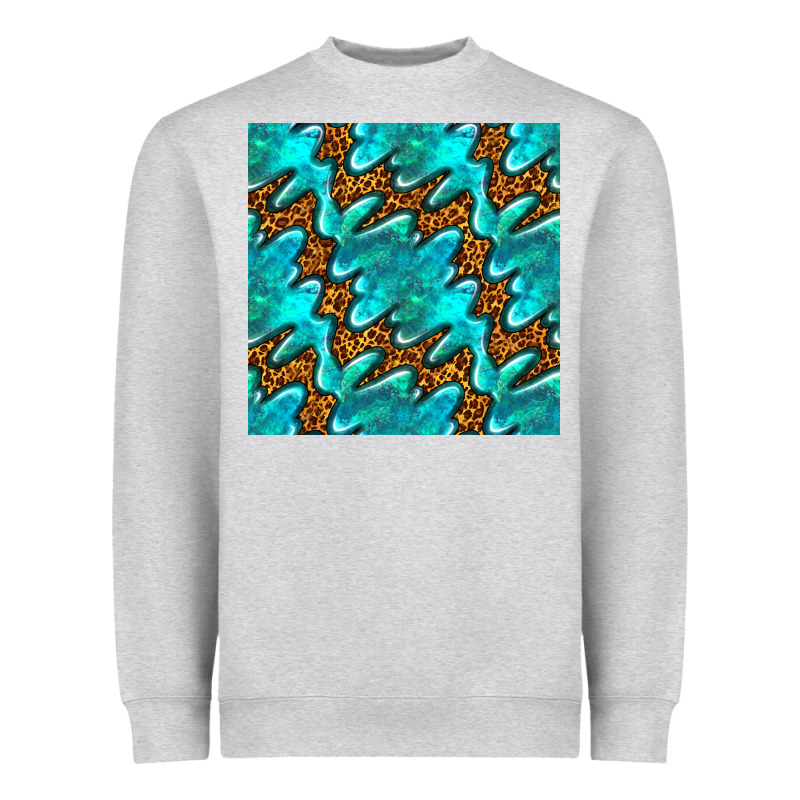 Turquoise Leopard Seamless Pattern Heavyweight Sweatshirt by BundleAndBundleShop | Teevron