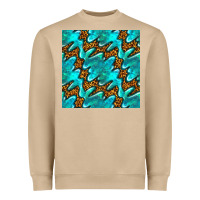 Mushroom turquoise leopard seamless pattern Heavyweight Sweatshirt - BundleAndBundleShop