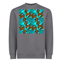 Storm turquoise leopard seamless pattern Heavyweight Sweatshirt - BundleAndBundleShop