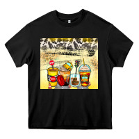 Black bus driver coffee cups Heavy Core Tee - Zillion Design Studio