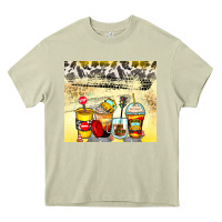 Mossy bus driver coffee cups Heavy Core Tee - Zillion Design Studio